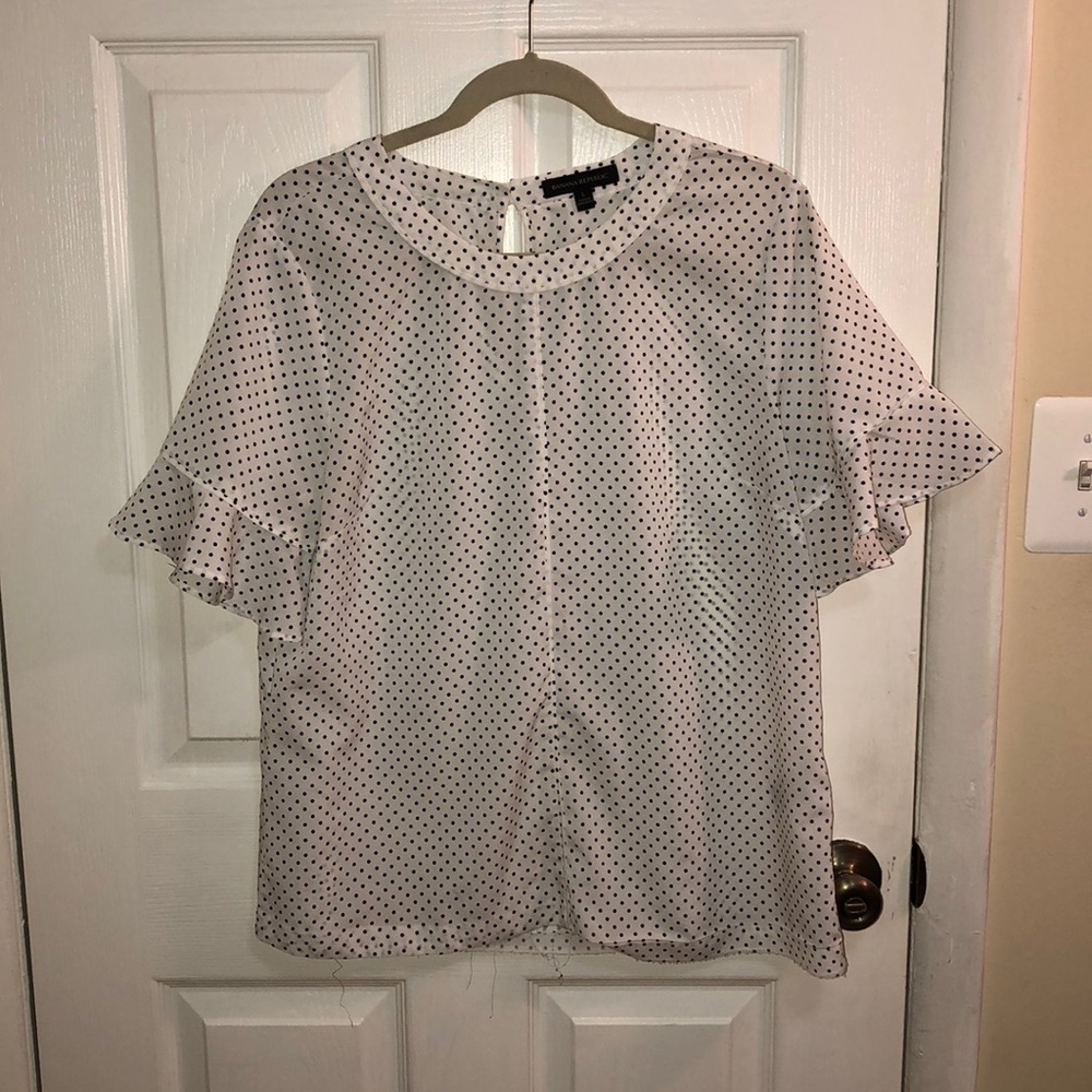 Banana Republic Flutter Sleeve Work Blouse